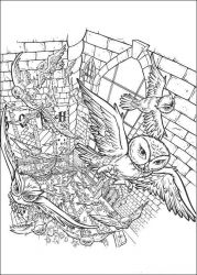 plansa de colorat harry potter #12