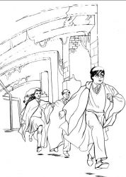 plansa de colorat harry potter #6