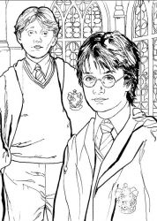 plansa de colorat harry potter #1