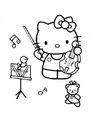 plansa de colorat hello kitty #8