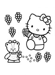 plansa de colorat hello kitty #13
