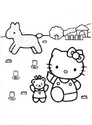 plansa de colorat hello kitty #14