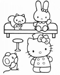 plansa de colorat hello kitty #15