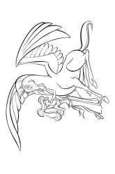 plansa de colorat hercule #4