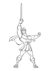 plansa de colorat hercule #6