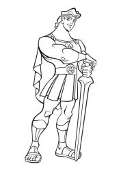 plansa de colorat hercule #8