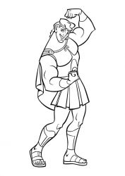 plansa de colorat hercule #12