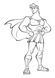 plansa de colorat hercule #14