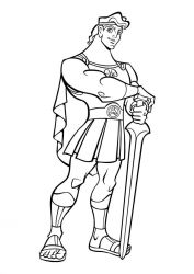 plansa de colorat hercule #15