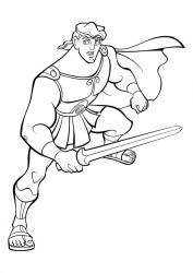 plansa de colorat hercule #16