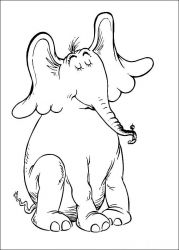 plansa de colorat horton #2