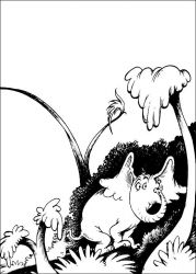 plansa de colorat horton #7