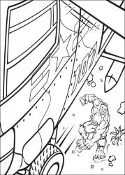 plansa de colorat hulk #9