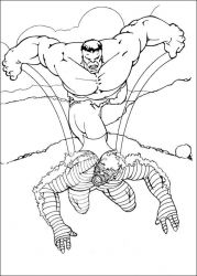 plansa de colorat hulk #14