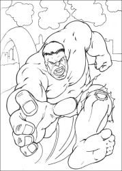 plansa de colorat hulk #19