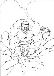 plansa de colorat hulk #2