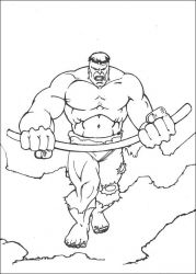 plansa de colorat hulk #5