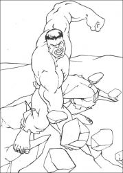plansa de colorat hulk #15