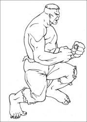 plansa de colorat hulk #18