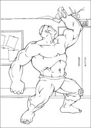 plansa de colorat hulk #19