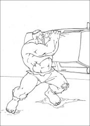 plansa de colorat hulk #2