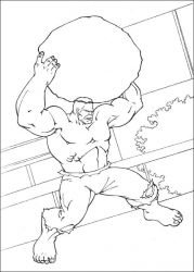 plansa de colorat hulk #4