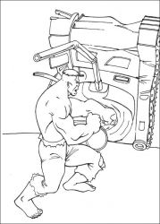 plansa de colorat hulk #17