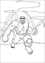 plansa de colorat hulk #18