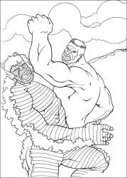 plansa de colorat hulk #7