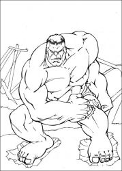 plansa de colorat hulk #11