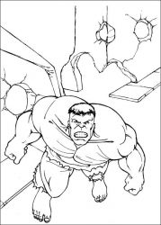 plansa de colorat hulk #12