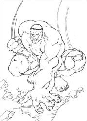 plansa de colorat hulk #13