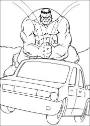 plansa de colorat hulk #14