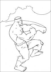 plansa de colorat hulk #21