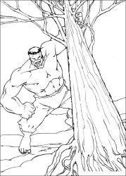 plansa de colorat hulk #1
