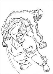 plansa de colorat hulk #10