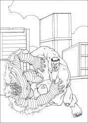 plansa de colorat hulk #14