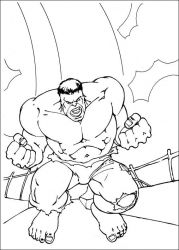 plansa de colorat hulk #16