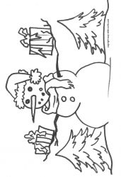 plansa de colorat iarna #4