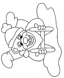 plansa de colorat iarna #6