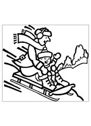 plansa de colorat iarna #14