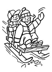 plansa de colorat iarna #2