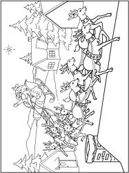 plansa de colorat iarna #12