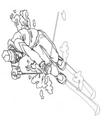 plansa de colorat iarna #4