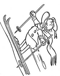 plansa de colorat iarna #9