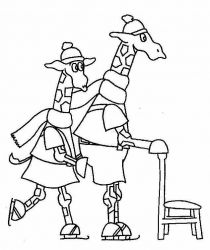 plansa de colorat iarna #12