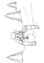 plansa de colorat iarna #2