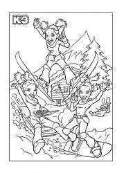 plansa de colorat iarna #6