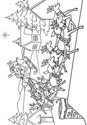 plansa de colorat iarna #12