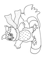 plansa de colorat iarna #19